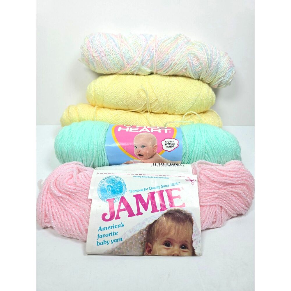 Mixed Baby Yarn Lot X 4 Colors Acrylic Rated 2 Fingering